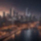 A vibrant city skyline representing the startup ecosystem