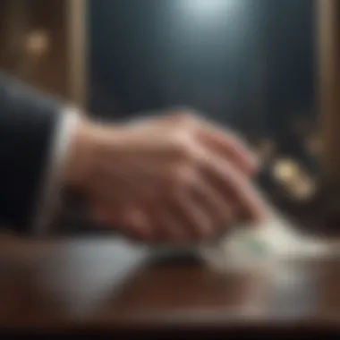 Guiding Hand of Financial Assistance Wealthy Benefactor Providing Support