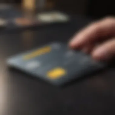 Close-up of a credit card being used for a transaction