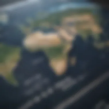Navigating International Transactions Illustration depicting Navy Federal Credit Card with global map