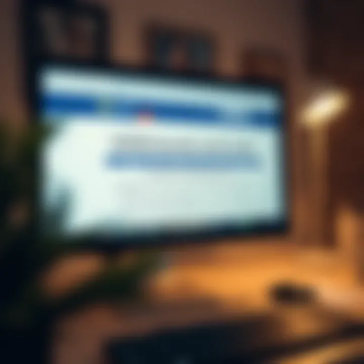 Government Website for Social Security Applications Computer screen displaying a government website for applications