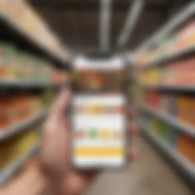 Customer engagement statistics from a grocery app