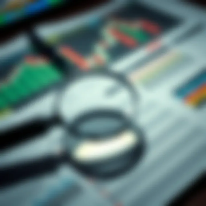 Research Strategies for Penny Stock Investment Magnifying glass over financial reports