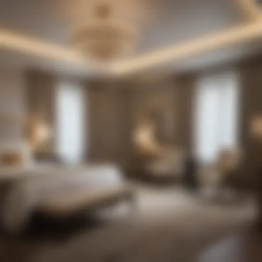 Luxurious hotel room with elegant decor