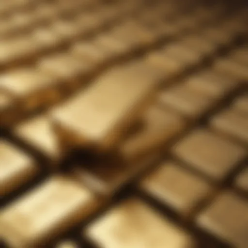 Gold bullion bars reflecting market trends
