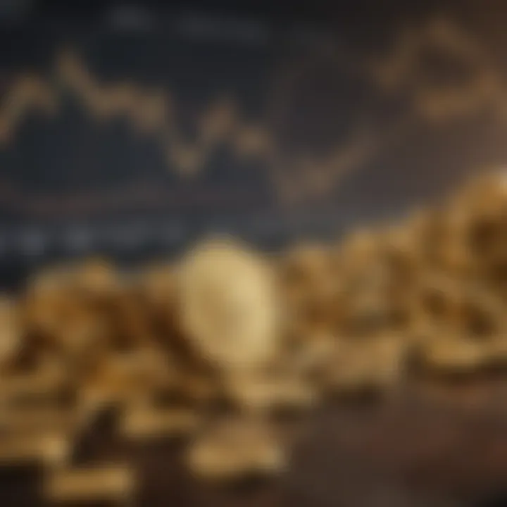 Analyzing Gold Price Trends Stock market chart with gold price fluctuations