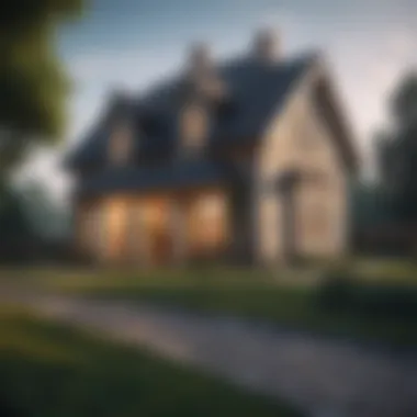 Building a Strong Financial Foundation Blueprint of a house with a decreasing mortgage balance