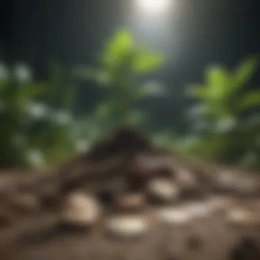 Financial Growth Strategies Growing green plant breaking through a pile of coins