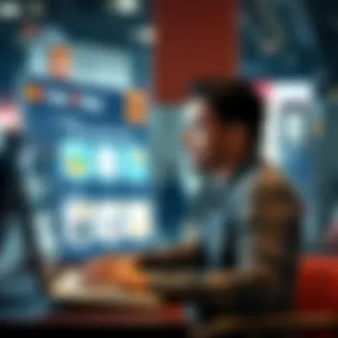 Navigating Online Shopping Platforms User navigating a top online shopping platform