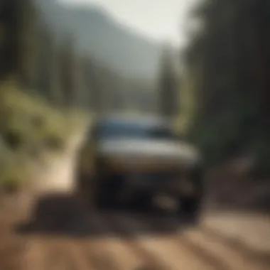 Rivian Electric SUV Off-Roading in Nature