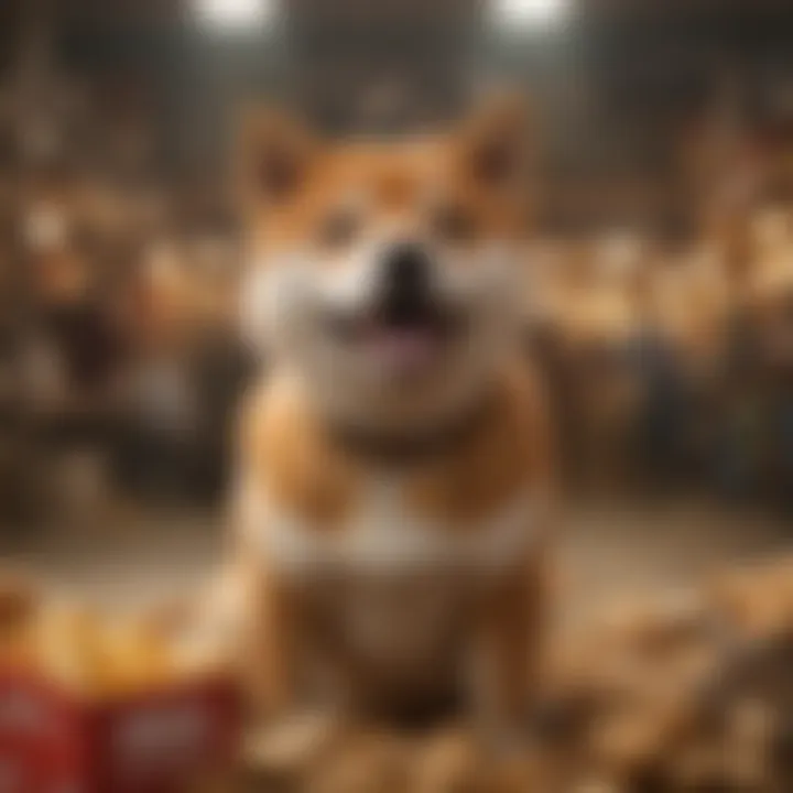 Visual representation of social media engagement impacting Shiba Inu values