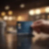 A thoughtful individual reviewing credit card options