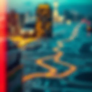 Future financial goals depicted as a roadmap.