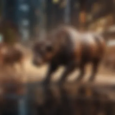 Navigating Bull and Bear Markets Bull and bear market symbolism representing market cycles