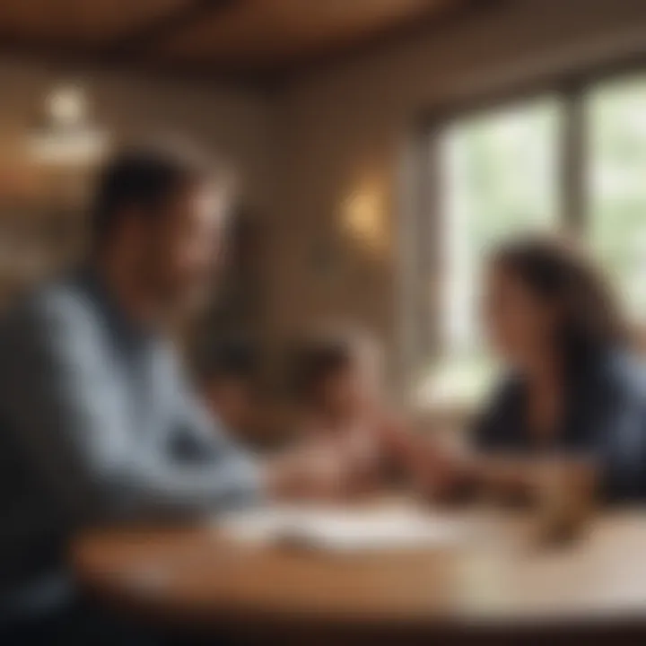 Parents discussing daycare options