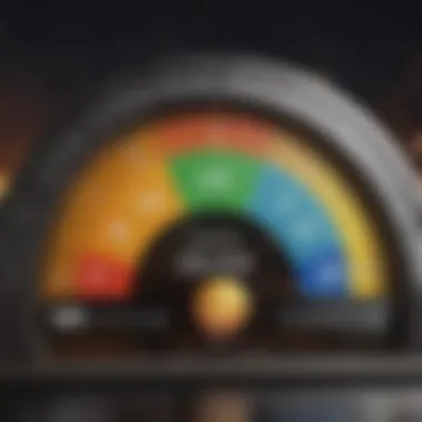 A diagram illustrating the components of a credit score
