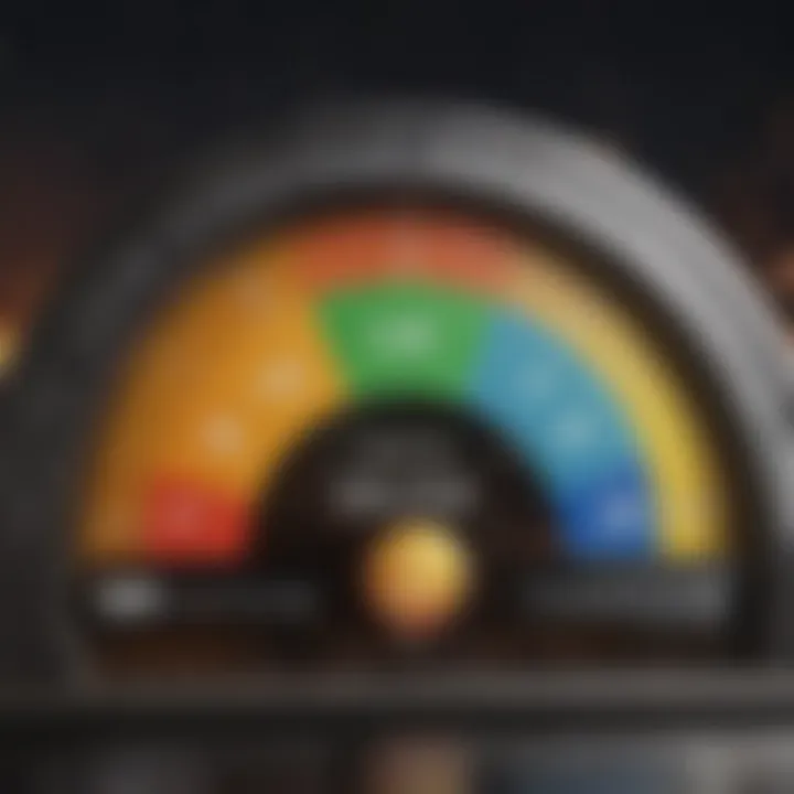 A diagram illustrating the components of a credit score