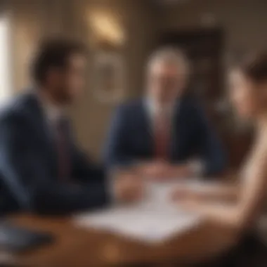 Consulting a Financial Advisor A financial advisor discussing credit options.