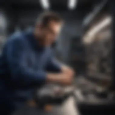Skilled Technician Fixing High-Tech Equipment Technician troubleshooting cutting-edge technology