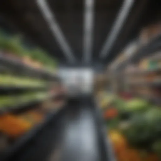 Fresh organic produce in modern grocery delivery service