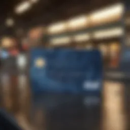 Modern transit credit card design with abstract pattern