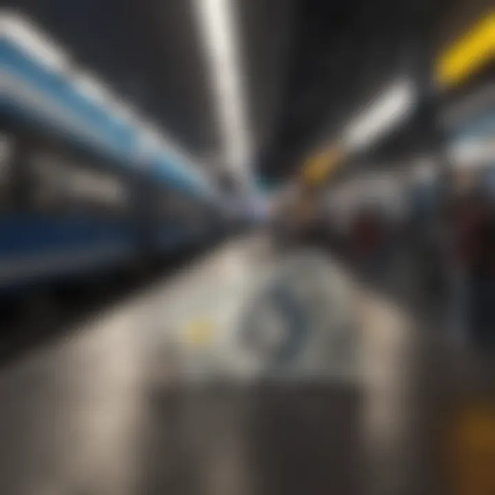 Artistic representation of travel perks associated with transit credit cards