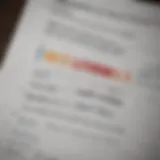 Detailed view of a credit report highlighting important sections