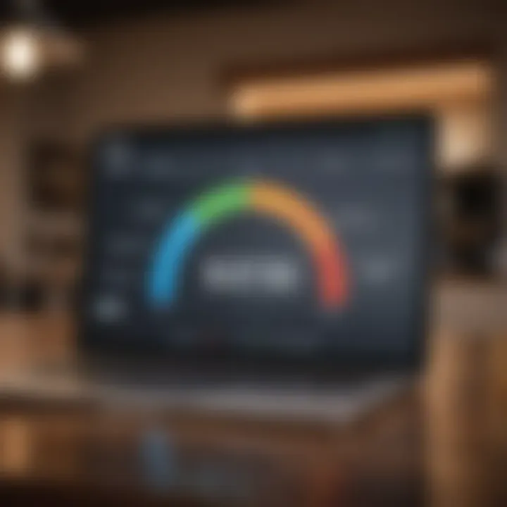 Visual representation of credit score range and its impact on mortgage approvals.