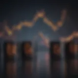 Graph showing fluctuations in crude oil ETF stock prices over the years