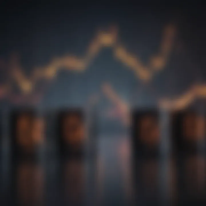 Graph showing fluctuations in crude oil ETF stock prices over the years