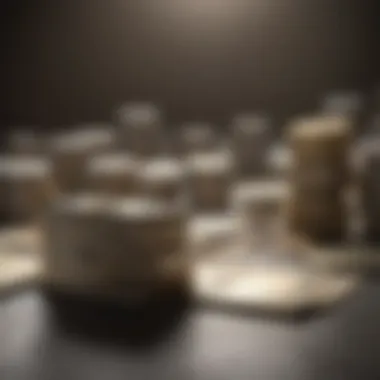 A close-up illustration of various types of bank deposits.