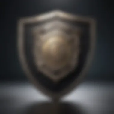 Illustration showcasing bonds with a shield symbolizing security and stability