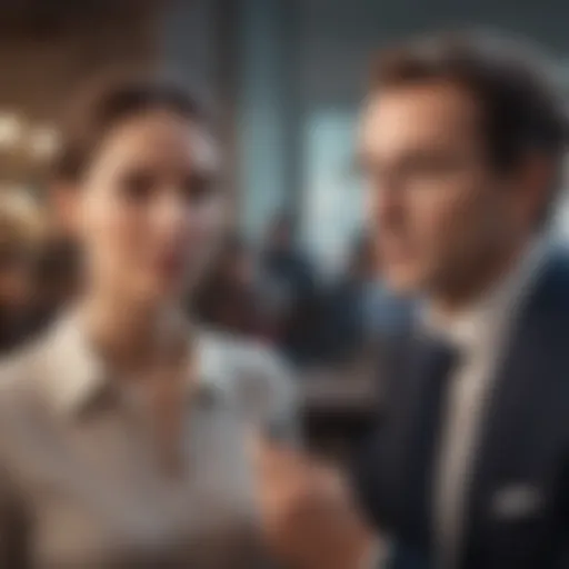 Illustration depicting effective communication in a professional setting
