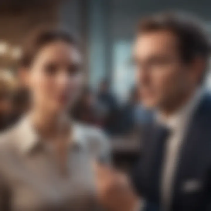 Illustration depicting effective communication in a professional setting