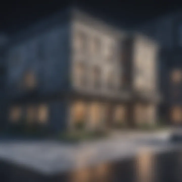 Architectural blueprint of real estate property