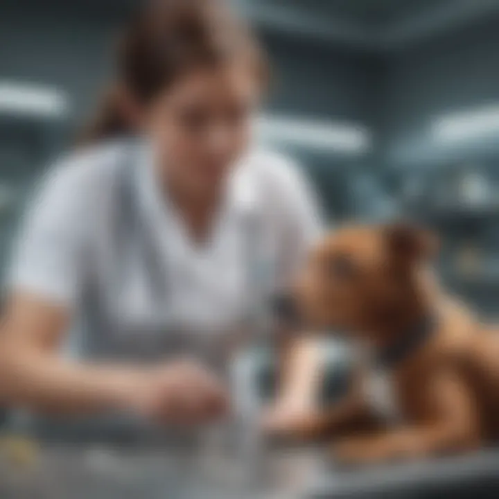 Veterinary technician in a clinical setting