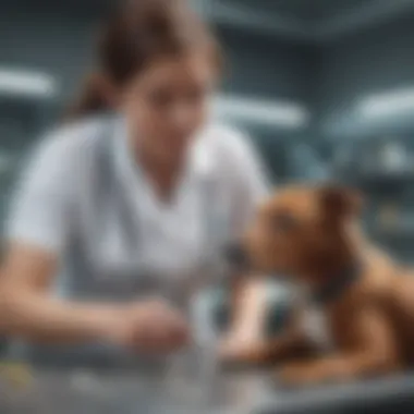 Veterinary Technician at Work Veterinary technician in a clinical setting