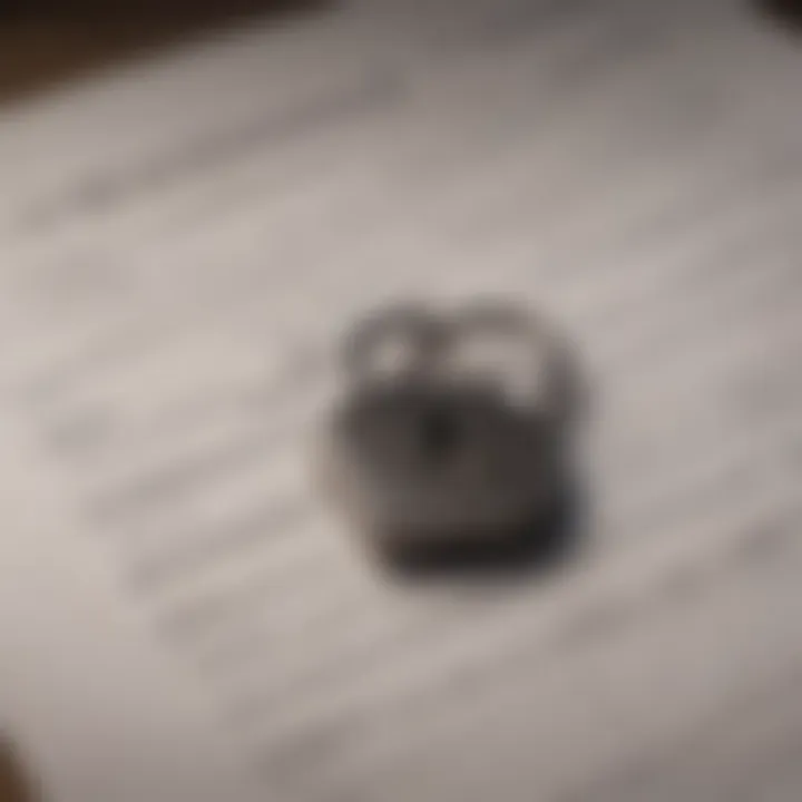 A close-up of a mortgage document with a locked interest rate highlighted