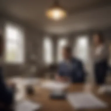 A meeting between homeowners and a mortgage advisor