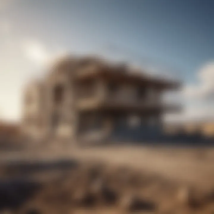 Construction site with a new home being built