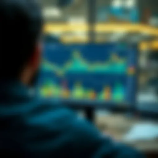 Navigating the Online Brokerage Interface Illustration of online brokerage interface with charts and graphs