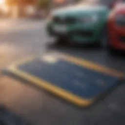 Credit card with car rental agreement