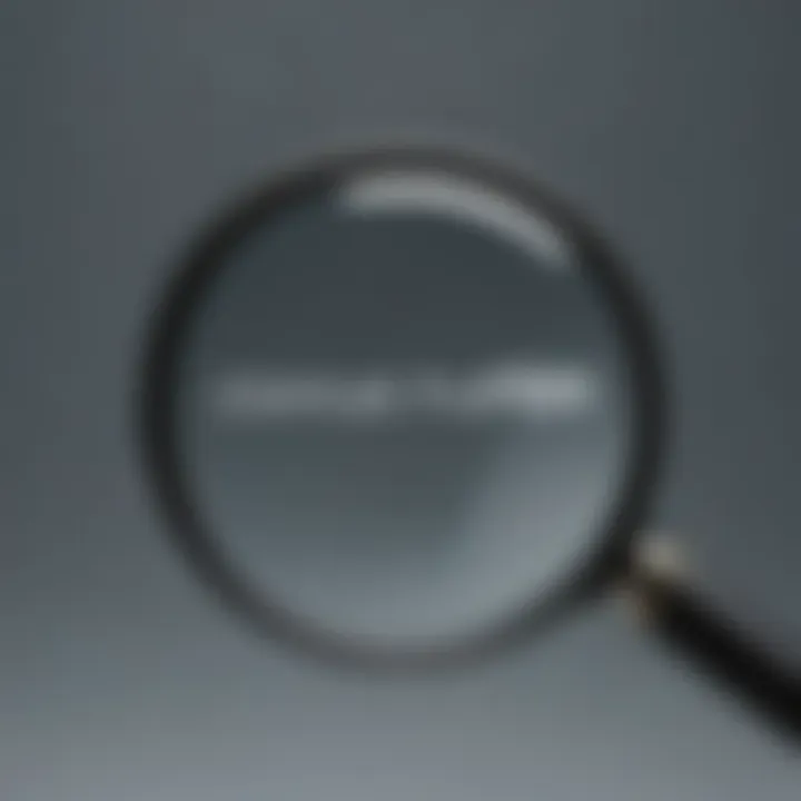 Illustration of a magnifying glass focusing on contact number