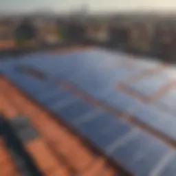 Visual representation of solar panels on a rooftop