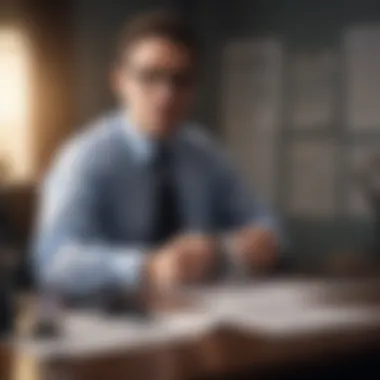 High-Stakes Financial Analysis A professional engaged in a high-stakes financial analysis.