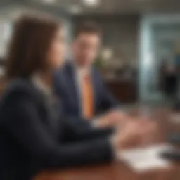 PNC Bank Loan Officer engaging with clients in a professional office setting.