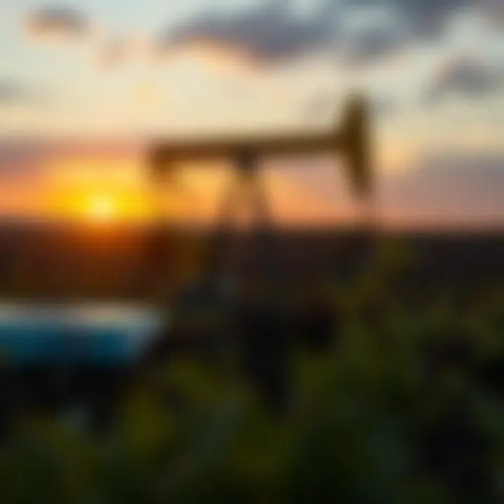 Visual representation of portfolio diversification with oil assets
