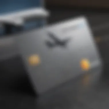 Elevate Your Travel Benefits Sleek business credit card with airplane symbol
