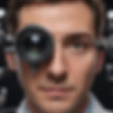 Advanced Eye Examination by Skilled Optician Expert optician performing advanced eye examination