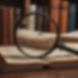 An illustration of a magnifying glass revealing hidden free books on Amazon